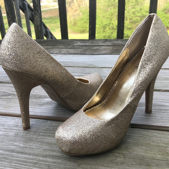 Bamboo Women Heel Pump Shoe Gold Tone Office-015 - Picture 4 of 8